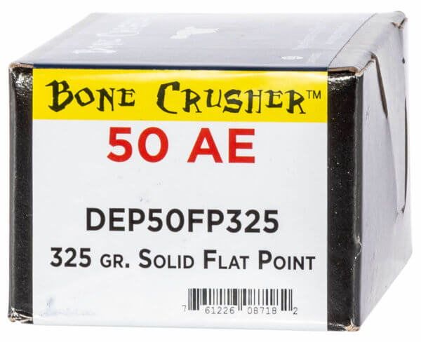 Magnum Research DEP50FP325 BoneCrusher 50 AE 325 gr Flat Point (FP) 20rd Box