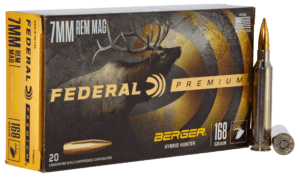 Federal PR7BCH1 Premium Berger Hybrid Hunter 7mm Rem Mag 168 gr Berger Hybrid Hunter 20rd Box