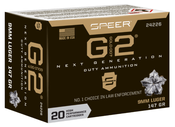 Speer 24226 Gold Dot G2 9mm Luger 147 gr G2 20rd Box
