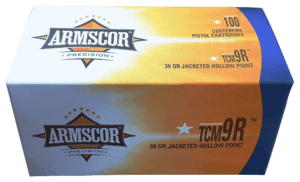 Armscor 50328 Pistol Value Pack 22 TCM 9R 39 gr Jacketed Hollow Point (JHP) 100rd Box