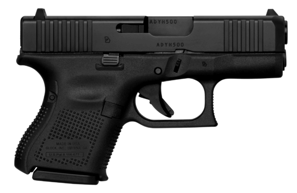 Glock UA265S201 G26 Gen5 Subcompact 9mm Luger 3.43″ Glock Marksman Barrel 10+1 Black Frame & Front Serrated nDLC Slide Modular Backstrap Safe Action Trigger (US Made)