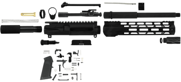 TacFire SSPK300LPK10 AR Build Kit Pistol 300 Blackout AR Pistol Platform Black Parkerized Steel 5/8″-24 tpi*GunStuff Exclusive.