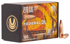 Federal FB277F2 Fusion Component 270 Caliber .277 130 GR Fusion Soft Point 100 Box