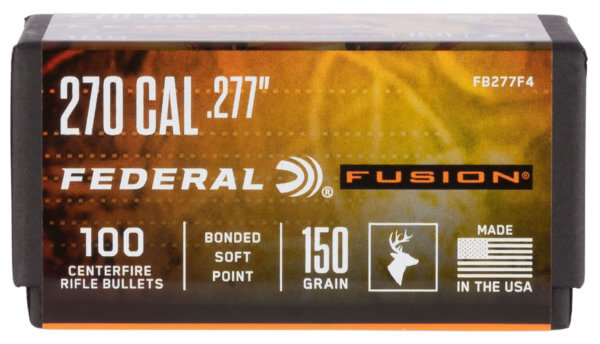 Federal FB277F4 Fusion Component 270 Caliber .277 150 GR Fusion Soft Point 100 Box