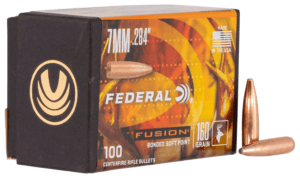 Federal FB284F3 Fusion Component 7mm .284 160 GR Fusion Soft Point 100 Box
