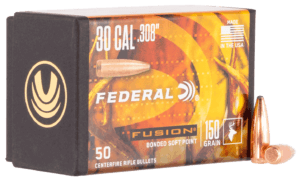 Federal FB308F1 Fusion Component 30 Caliber .308 150 GR Fusion Soft Point 50 Box