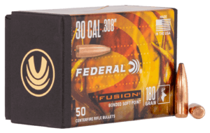 Federal FB308F4 Fusion Component 30 Caliber .308 180 GR Fusion Soft Point 50 Box