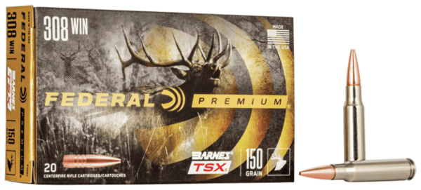 Federal P308V Premium 308 Win 150 gr Barnes TSX 20rd Box