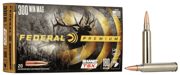 Federal P300WP Premium 300 Win Mag 180 gr Barnes TSX 20rd Box