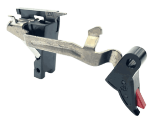Cross Armory CRGTDI Drop-In Trigger with Bar Flat Trigger with 3.50 lbs Draw Weight & Black/Red Finish for Glock Gen1-4