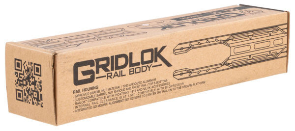 Strike GRIDLOKHG11 GridLok Handguard AR Platforms Black Hardcoat Anodized Aluminum 11″ M-LOK