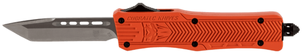 Cobra Tec Knives CTK-1 Small 2.75″ 440C Stainless Steel Black Drop Point Orange Zinc-Aluminum Alloy