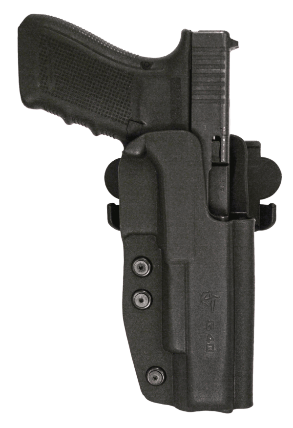Comp-Tac C241GL064RBKN International OWB Black Kydex Belt Loop/Paddle Fits Glock 40 Right Hand