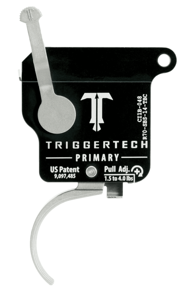 TriggerTech R70SBB14TBC Primary Single-Stage Traditional Curved Trigger with 1.50-4 lbs Draw Weight for Remington 700 Right