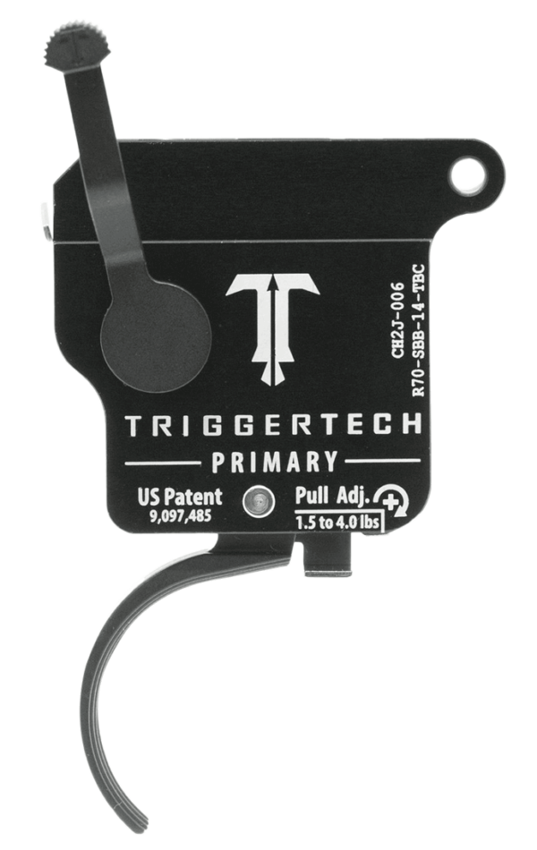 TriggerTech R70SBS14TBC Primary Single-Stage Traditional Curved Trigger with 1.50-4 lbs Draw Weight for Remington 700 Right