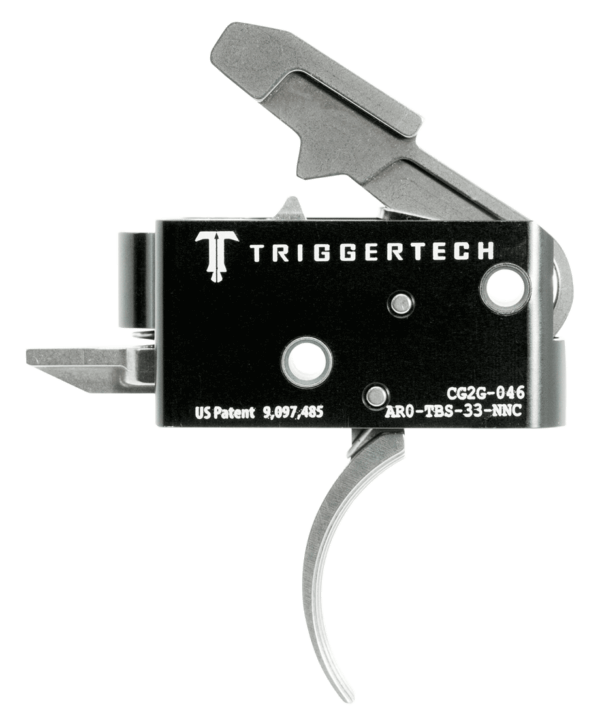 TriggerTech AR0TBS33NNC Competitive Primary Two-Stage Traditional Curved Trigger with 3.50 lbs Draw Weight for AR-15 Right