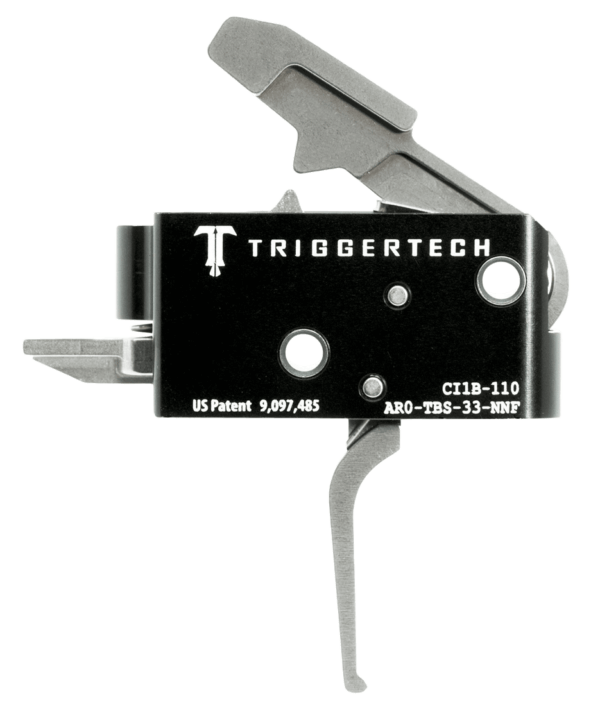 TriggerTech AR0TBS33NNF Competitive Primary Two-Stage Flat Trigger with 3.50 lbs Draw Weight for AR-15 Right