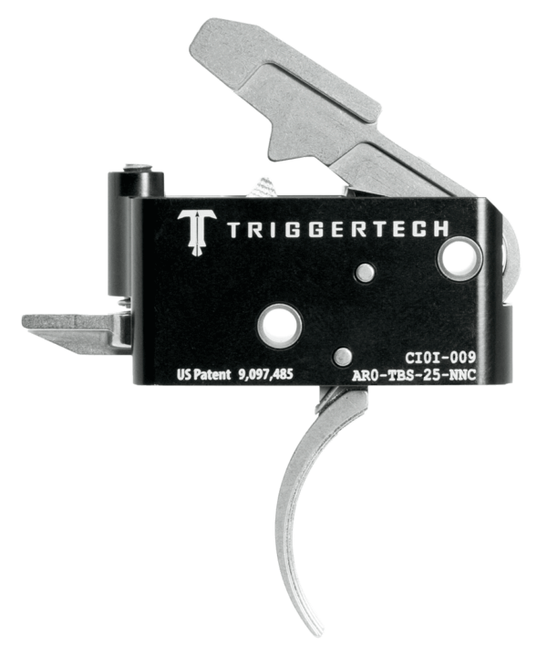 TriggerTech AROTBS25NNF Adaptable Primary Two-Stage Flat Trigger with 2.50-5 lbs Draw Weight for AR-15 Right