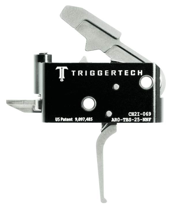 TriggerTech AROTBS25NNF Adaptable Primary Two-Stage Flat Trigger with 2.50-5 lbs Draw Weight for AR-15 Right