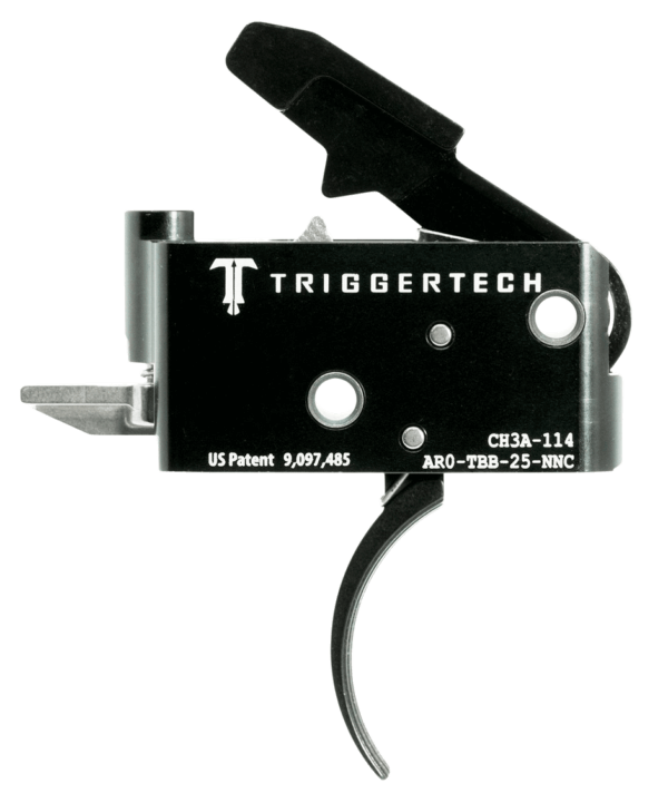 TriggerTech AROTBB25NNF Adaptable Primary Two-Stage Flat Trigger with 2.50-5 lbs Draw Weight for AR-15 Right