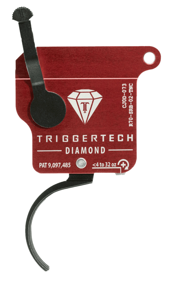 TriggerTech R70SRB02TNC Diamond Without Bolt Release Single-Stage Traditional Curved Trigger with 0.30-2 lbs Draw Weight for Remington 700 Right