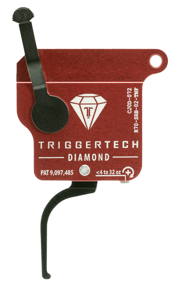 TriggerTech R70SRB02TNP Diamond Without Bolt Release Single-Stage Pro Curved Trigger with 0.30-2 lbs Draw Weight for Remington 700 Right