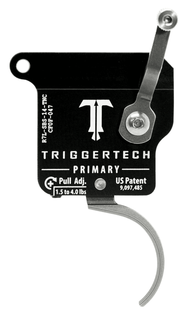 TriggerTech R7LSBS14TNC Primary Without Bolt Release Single-Stage Traditional Curved Trigger with 1.50-4 lbs Draw Weight for Remington 700 Left
