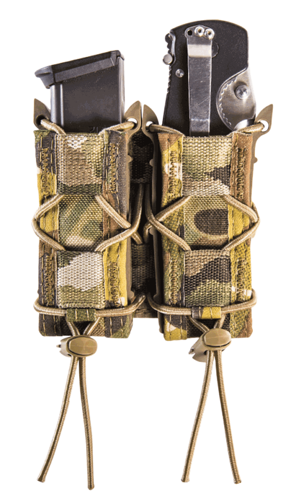 High Speed Gear 13PT12CB TACO Mag Pouch Double Coyote Brown Nylon Belt Compatible w/ Pistol