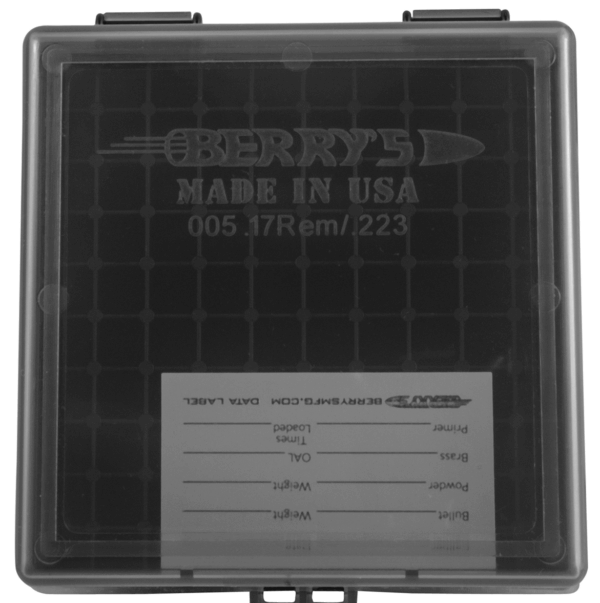 Berry’s 91023 Ammo Box 270 Win 30-06 Springfield Clear/Black Polypropylene 3.60″ L x 0.52″ 50rd