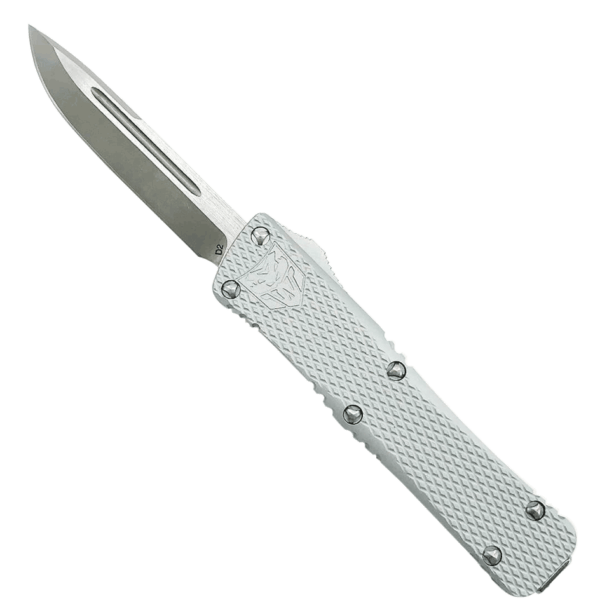 CobraTec Knives MKRMDNS Mini Mamba 2.25″ OTF Drop Point Plain D2 Steel Blade/Red Aluminum Handle Includes Pocket Clip