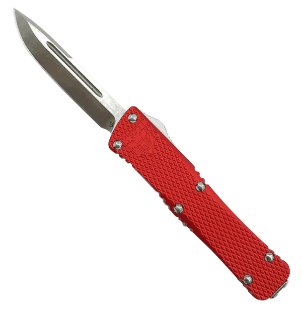 CobraTec Knives MKPURMDNS Mini Mamba 2.25″ OTF Drop Point Plain D2 Steel Blade/Purple Aluminum Handle Includes Pocket Clip