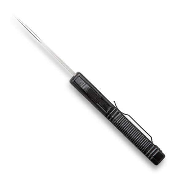 CobraTec Knives BCTLWDNS Lightweight 3.25″ OTF Drop Point Plain D2 Steel Blade/Black Aluminum Handle Includes Pocket Clip
