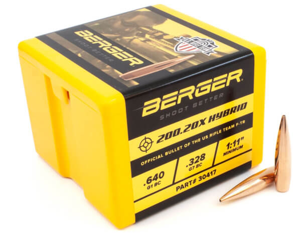 Berger Bullets 30417 Target 30 Caliber .308 Dia 200.2 GR Hybrid 100 Box