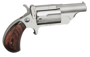 North American Arms 22MR Ranger II 22 WMR Caliber with 1.63″ Barrel 5rd Capacity Cylinder Overall Stainless Steel Finish & Rosewood Birdshead Grip