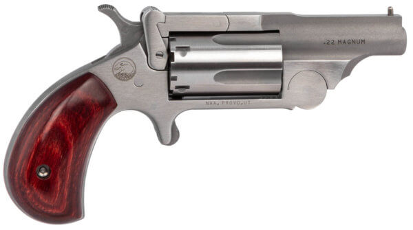 North American Arms 22MCR Ranger II 22 LR or 22 WMR Caliber with 1.63″ Barrel 5rd Capacity Cylinder Overall Stainless Steel Finish & Rosewood Birdshead Grip Includes Cylinder
