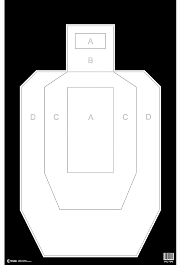 Action Target IPSCPBKB100 High Visibility IPSC/USPSA Silhouette Heavy Paper Hanging High Visibility 100 Per Box