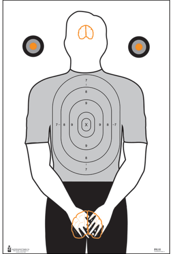 Action Target ALTC2100 Sighting Zeroing Center Mass Tagboard Hanging 25 Meters 8.75″ x 11.50″ Black/White 100 Per Box