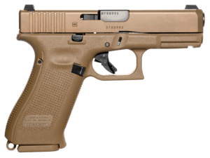 Glock UX1950703 G19X Compact Crossover 9mm Luger 4.02″ 17+1 Bronze Nitron Frame Finish with Coyote nPVD Steel Slide Rough Texture Interchangeable Backstraps Grip & Glock Night Sights (US Made)