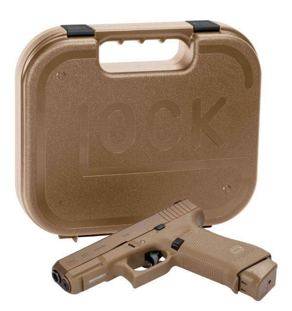 Glock UX1950703 G19X Compact Crossover 9mm Luger 4.02″ 17+1 Bronze Nitron Frame Finish with Coyote nPVD Steel Slide Rough Texture Interchangeable Backstraps Grip & Glock Night Sights (US Made)
