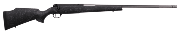 Weatherby MAM01N257WR8B Mark V Accumark 257 Wthby Mag Caliber with 3+1 Capacity  26″ Barrel  Graphite Black Cerakote Metal Finish & Gray Webbed Black Fixed Monte Carlo Stock Right Hand (Full Size)