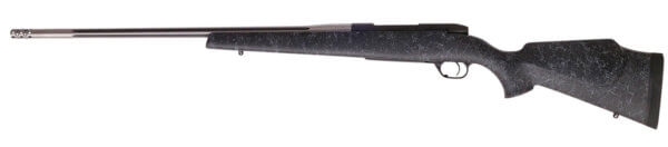 Weatherby MAM01N257WR8B Mark V Accumark 257 Wthby Mag Caliber with 3+1 Capacity  26″ Barrel  Graphite Black Cerakote Metal Finish & Gray Webbed Black Fixed Monte Carlo Stock Right Hand (Full Size)