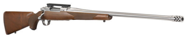 Ruger 57109 Hawkeye Hunter 300 Win Mag 3+1 24″ Radial-Port Muzzle Brake Barrel Satin Stainless Steel American Walnut Stock Optics Ready