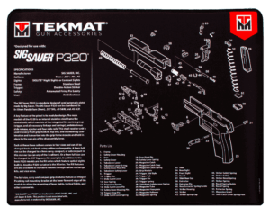 TekMat TEKR20PUNISHER Blue Line Punisher Ultra Cleaning Mat Black/White/Blue Rubber 20″ Long Blue Line Punisher Skull