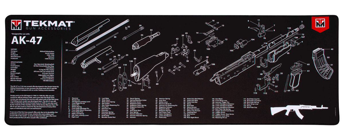ak diagram gun beck mat cleaning premium tek tekmat ultra llc gunstuff rifle lists