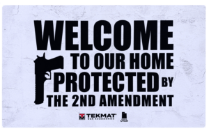 TekMat TEKR17TMLOGOGY Handgun Cleaning Mat Gray Rubber 17″ Long TEKMAT Logo