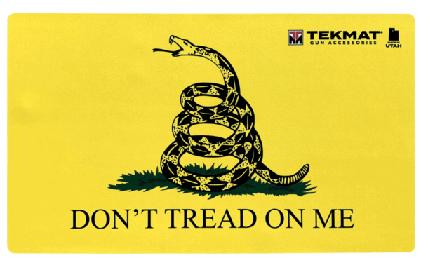 TekMat TEK42TREAD Don’t Tread on Me Door Mat Black/Yellow Rubber 42″ Long Snake/”Don’t Tread On Me”