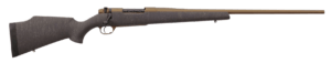 Weatherby MWB01N257WR6T Mark V Weathermark 257 Wthby Mag Caliber with 3+1 Capacity  26″ Barrel  Burnt Bronze Cerakote Metal Finish & Burnt Bronze Webbed Matte Gel Coated Black Fixed Monte Carlo Stock Right Hand (Full Size)