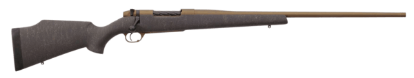 Weatherby MWB01N257WR6T Mark V Weathermark 257 Wthby Mag Caliber with 3+1 Capacity  26″ Barrel  Burnt Bronze Cerakote Metal Finish & Burnt Bronze Webbed Matte Gel Coated Black Fixed Monte Carlo Stock Right Hand (Full Size)