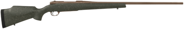 Weatherby MWL01N653WL8B Mark V Weathermark LT 6.5-300 Wthby Mag Caliber with 3+1 Capacity  26″ Barrel  Flat Dark Earth Cerakote Metal Finish & Flat Dark Earth Speckled Green Fixed Monte Carlo Stock Left Hand (Full Size)