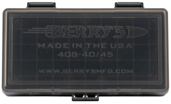 Berry’s 13897 Ammo Box 40 S&W 45 ACP Smoke/Black Polypropylene 1.35″ L x 0.48″ 50rd